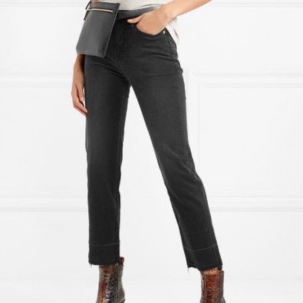 SOLD! FRAME Le Nouveau Cropped High-Rise Straight-Leg Jeans Black Sz 26
